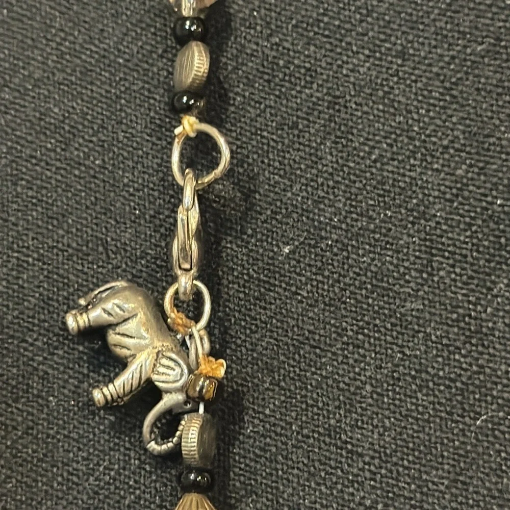 VINTAGE Crystal Beaded Double Strand Necklace - Picture 9 of 9